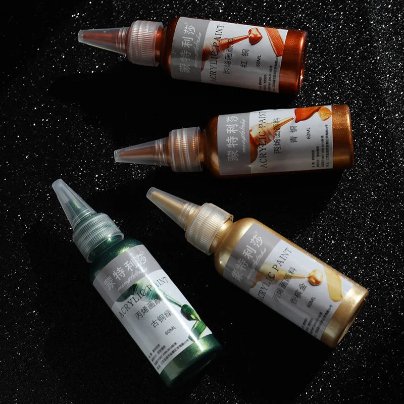 Acrylverf set metallic afwerking waterdicht kleurvast voor DIY knutselwerk lente 2026 trend