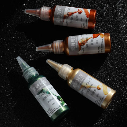 Acrylverf set metallic afwerking waterdicht kleurvast voor DIY knutselwerk lente 2026 trend
