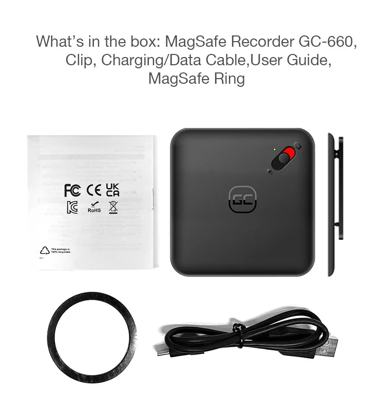 Mini röstinspelare klämma på magnetisk telefon diktafon