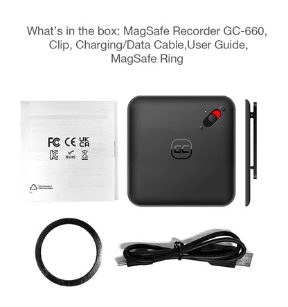 Mini röstinspelare klämma på magnetisk telefon diktafon