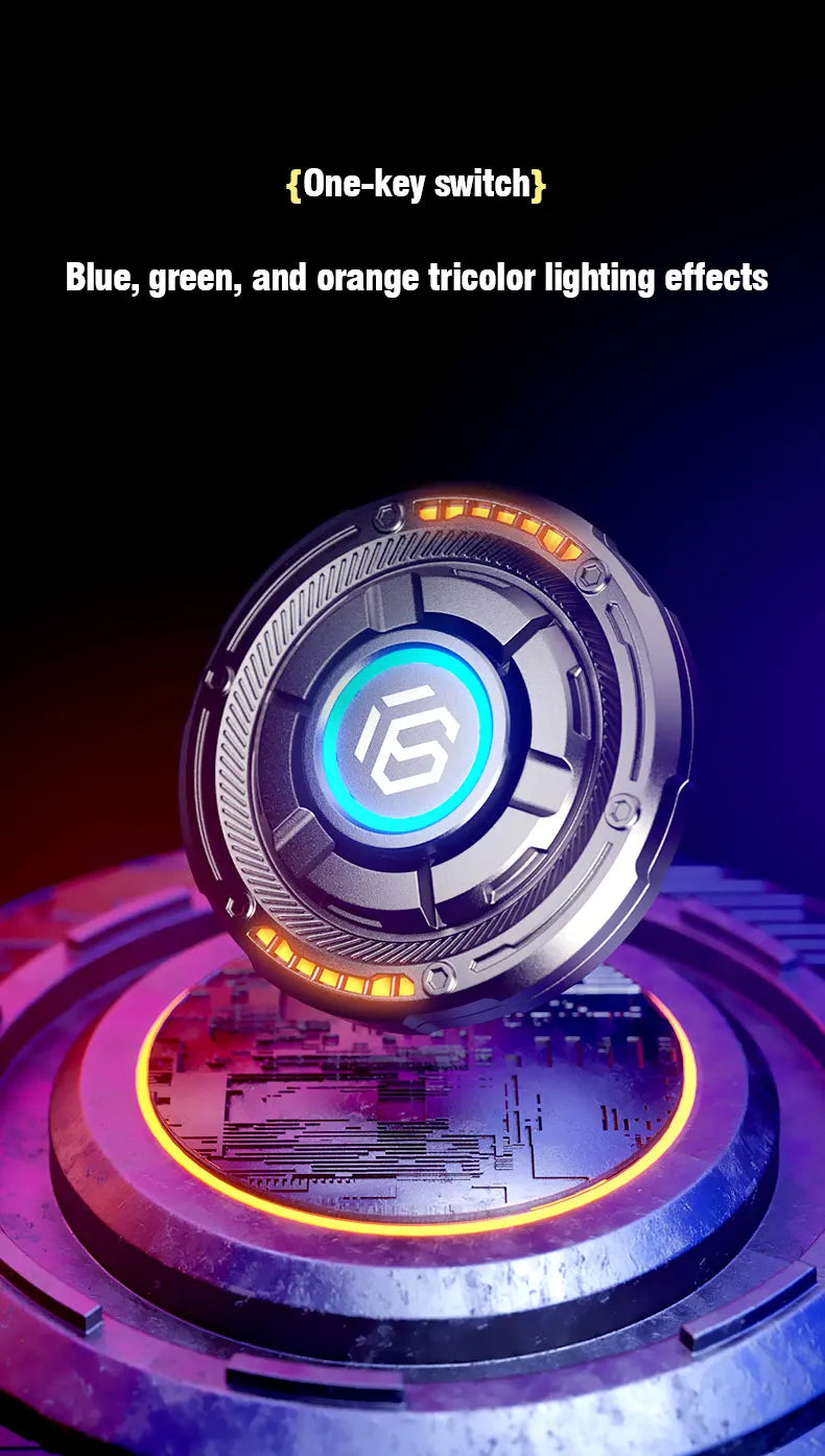 EDC Fidget Spinner Metal Luminous Push Card Coin Stress Toy