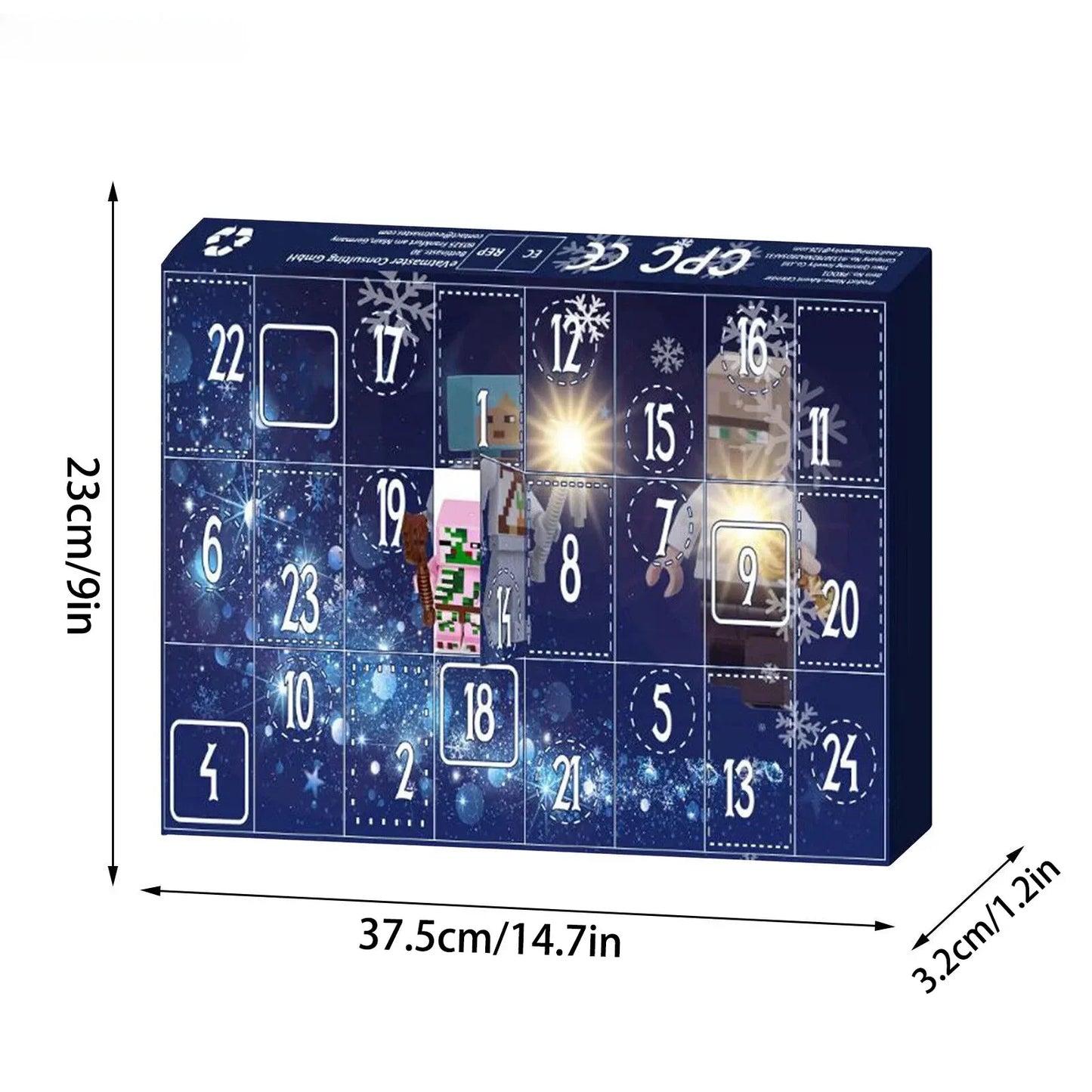 24-Day Christmas Advent Calendar with Building Block Action Figures - Kids Holiday Countdown Toy