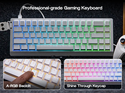 Teclado Mecánico Cableado Magnético al 65 Porciento con Retroiluminación RGB