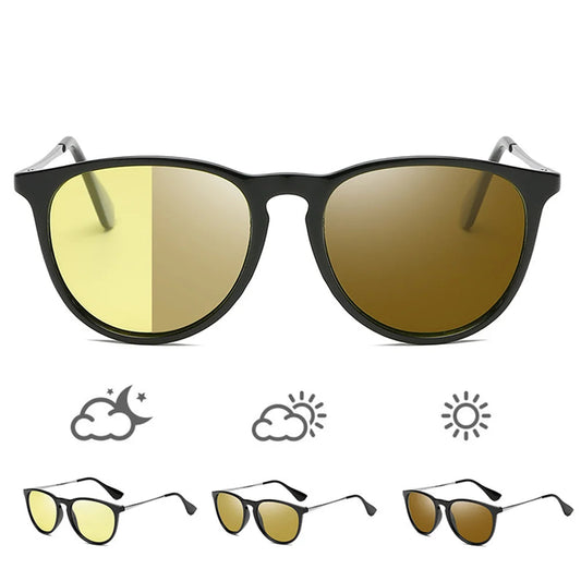 Photochromic Sunglasses For Night Driving Polarized UV400 Lenses Color Changing Glasses Fall 2025 Trend