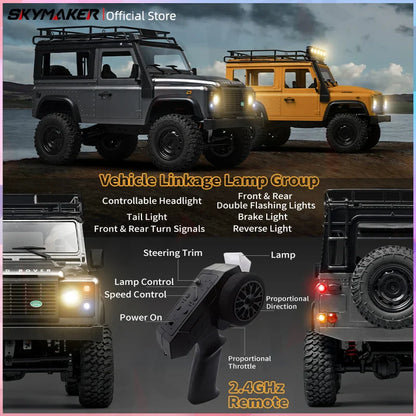 RC Car Rock Crawler RTR 2.4G 4WD Defender Style Offroad Toy Back To School 2025 Gift