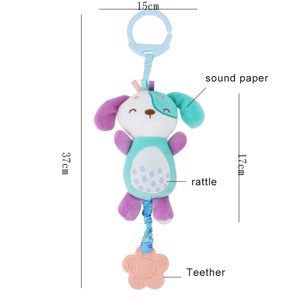 Animal Rattle Newborn Sensory Toys Soft Travel Toy Set