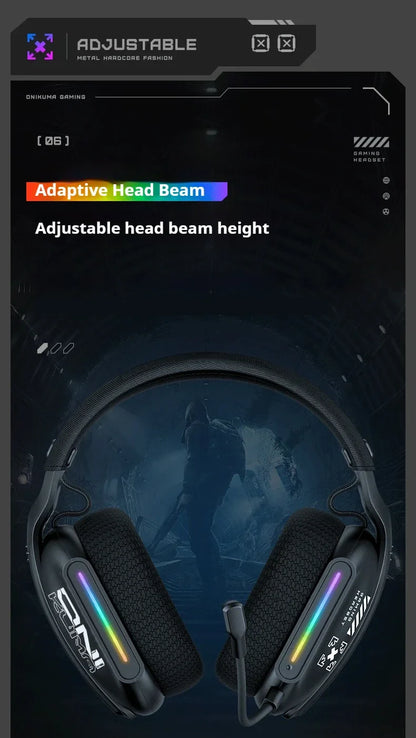 Wireless Gaming Headset Tri Mode Bluetooth Wired Immersive