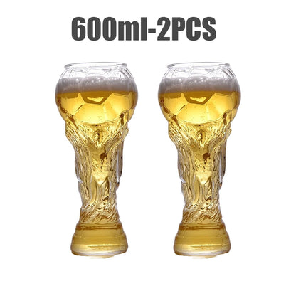 Beer Glass Cup Soccer Themed Premium Trophy Style For Man Cave Decor Fall 2026 Gift For Football Fans