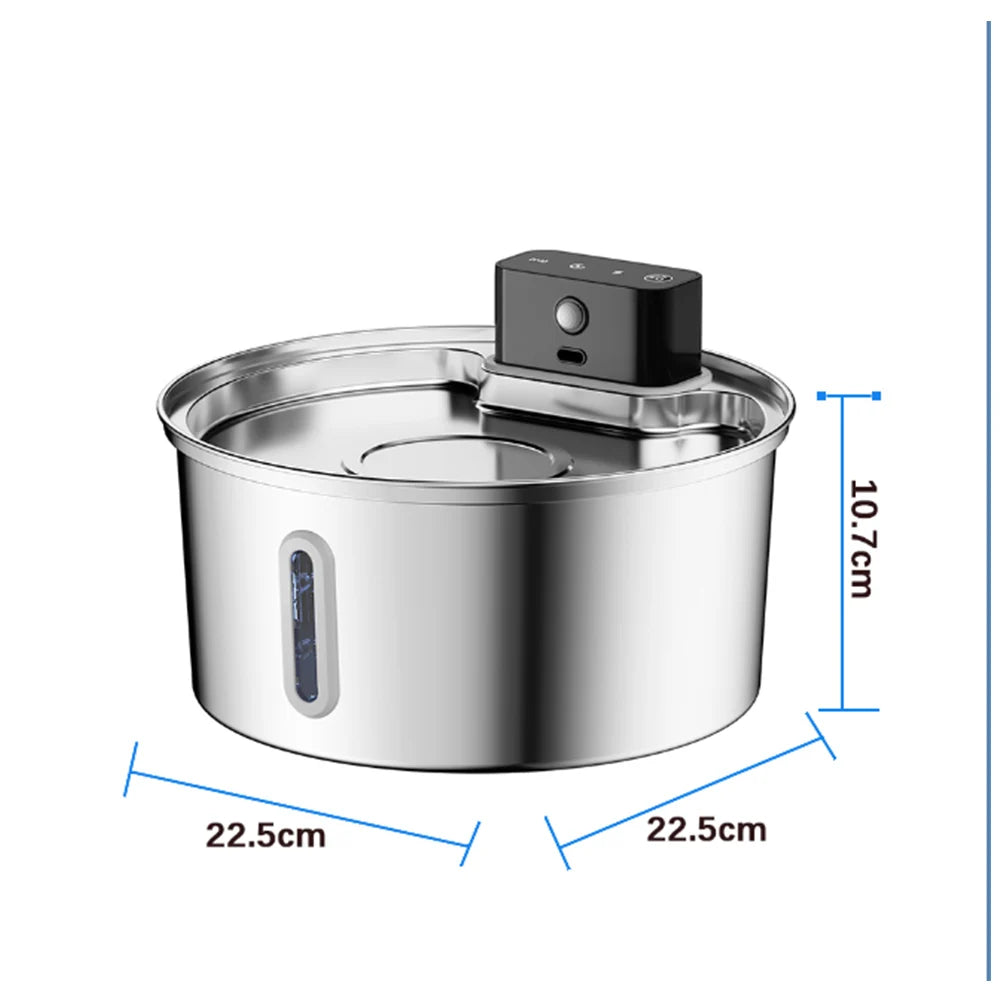 Cat Water Fountain Stainless Steel Wireless 3.2L Auto Dispenser Fall 2026 Keeps Pets Hydrated