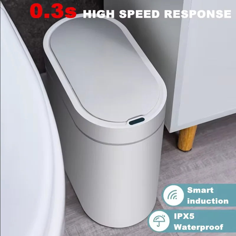 Sensor Trash Can Touchless 8L Kitchen Bathroom Bin Compact