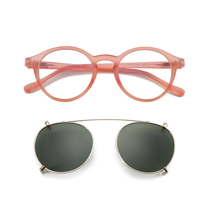 Clip-On Zonnebril Retro Ronde Monturen Anti Blauw Licht Polariserende Clip-Ons Zomer 2026