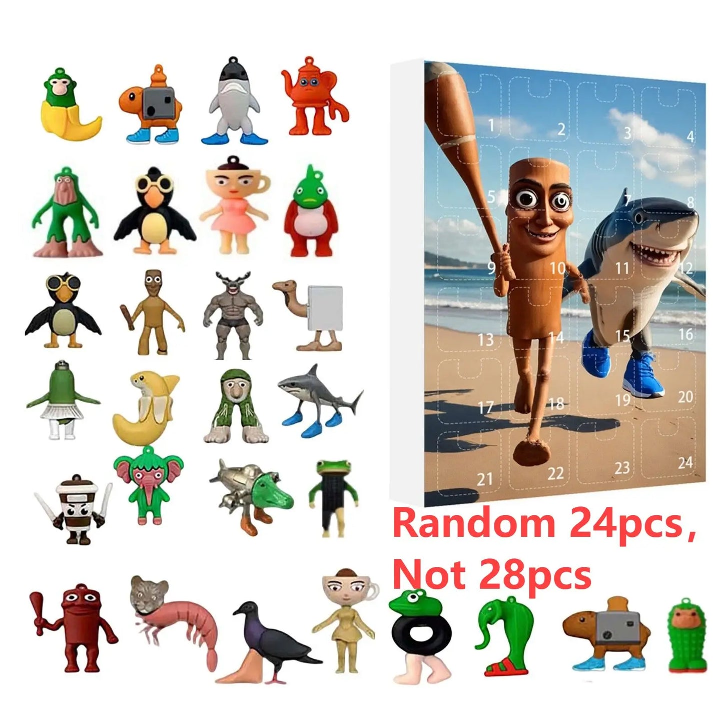 Calendario de Adviento 24 Días Recuerdo Navideño Italian Brainrot