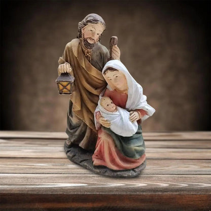 Nativity Scene Figures Resin Holy Family Statue Christmas Decor Gift Idea 2025 Keepsake
