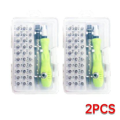 Precision Screwdriver Set 32-In-1 Magnetic Bits Repair Tool Kit For Phones And Tablets Green Handle Back To School 2025