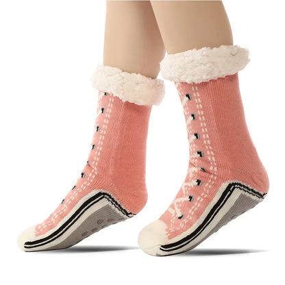 Thermische Fluffy Sokken Dames Winter Pluche Antislip Fuzzy Slipper Sokken Kort