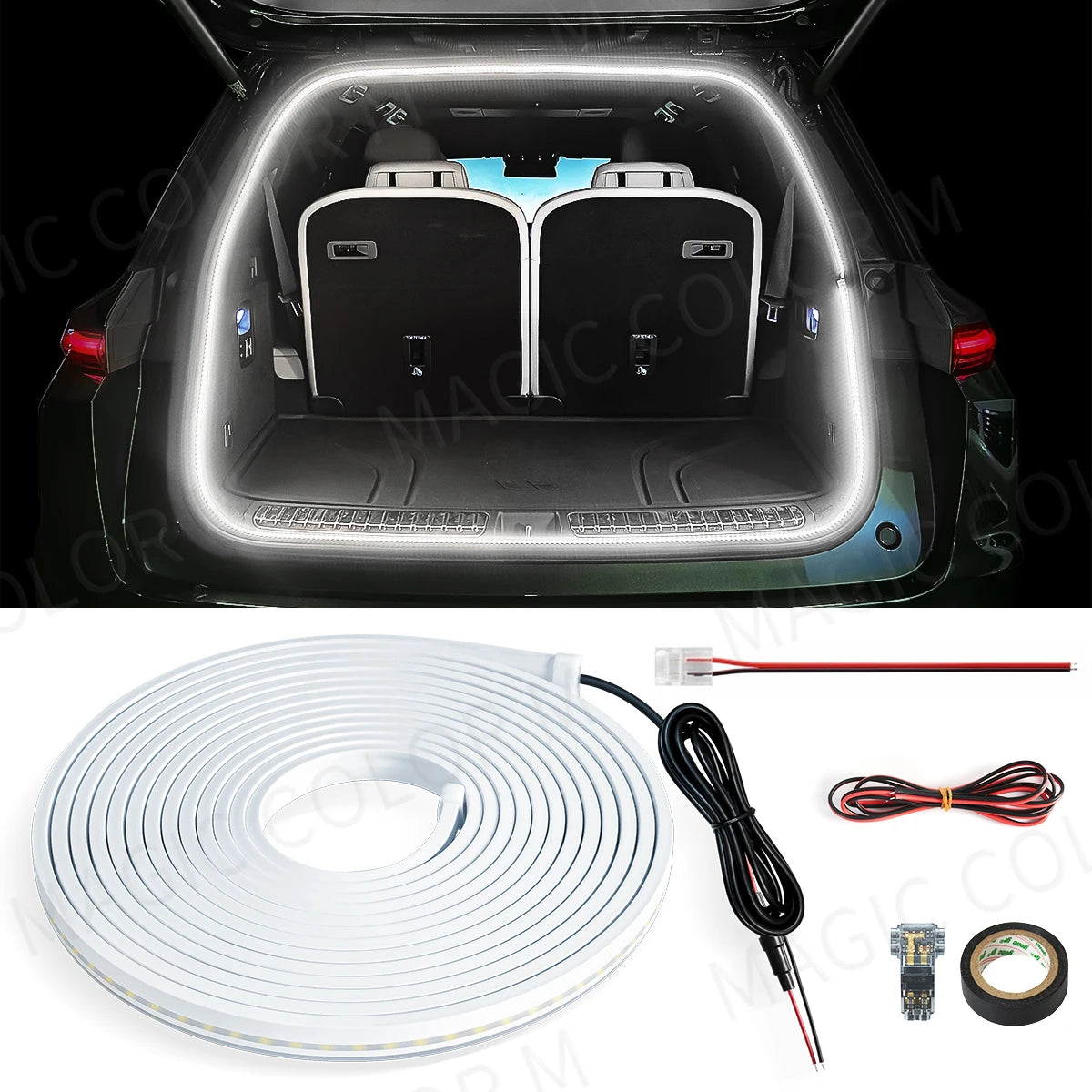 5M Car Interior LED Ambient Light Strip 12V – Flexible Waterproof Atmosphere Lamp Tesla 3 Y S X 2026