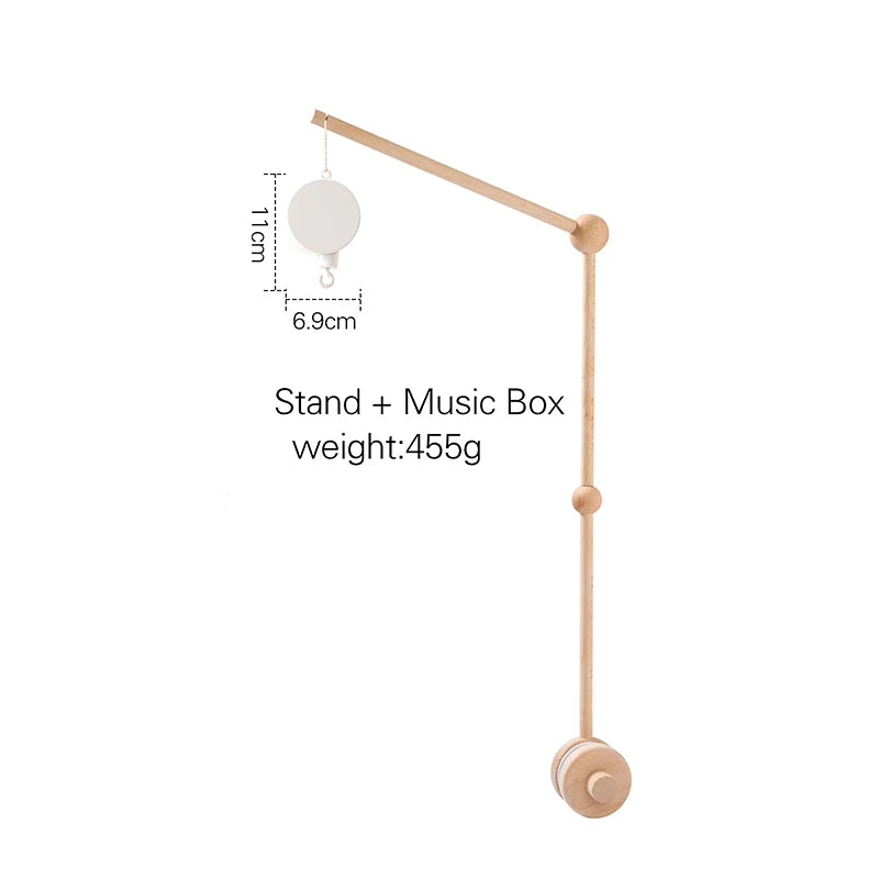 Baby Crib Mobile Wooden Nursery Newborn Sensory Toys