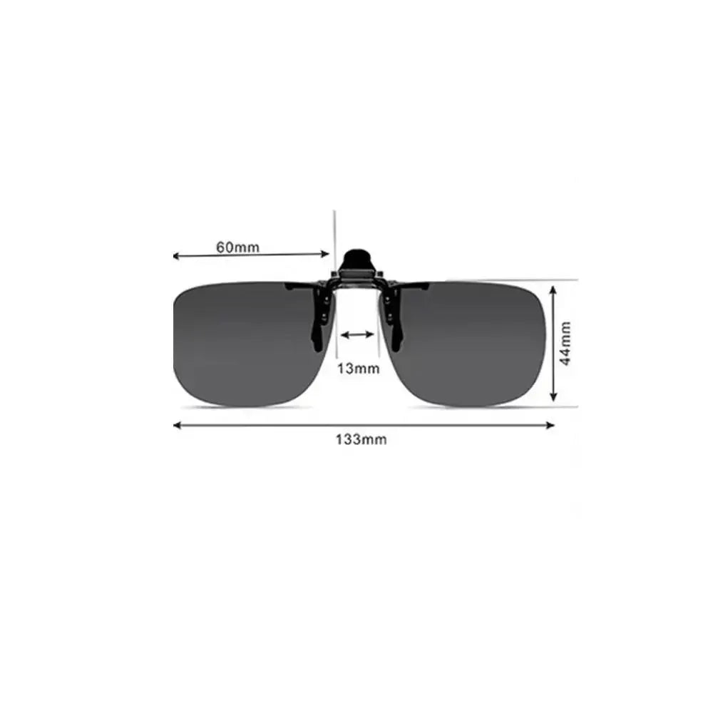 Clip-On Zonnebril Gepolariseerd UV400 Nachtzicht Rijden Bril Vierkante Clip-Ons Anti-Glare Vintage Stijl 2026