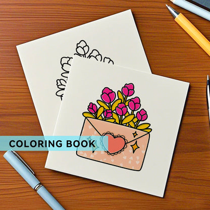 Coloring Book Adult Doodles Cozy Hearts Theme Fall 2025 Stress Relief Gift Idea
