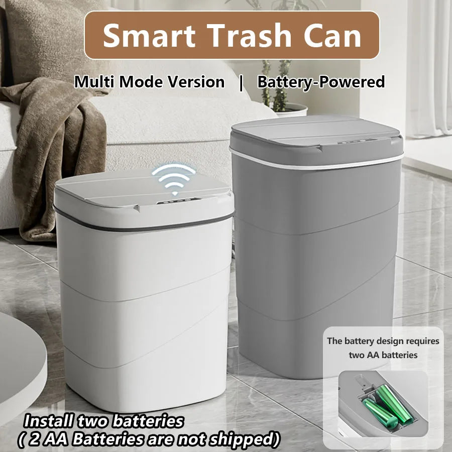 Touchless Sensor Trash Can Battery Powered Hygienic Home
