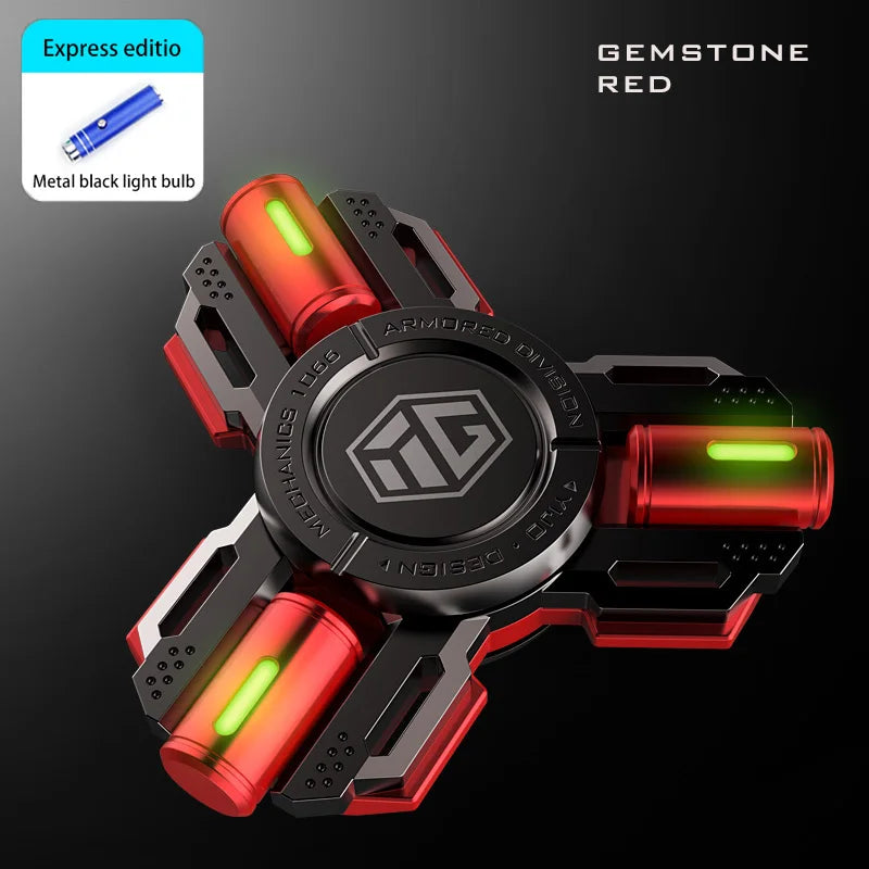 Glow Fidget Spinner Alloy EDC Long Spin Stress Relief