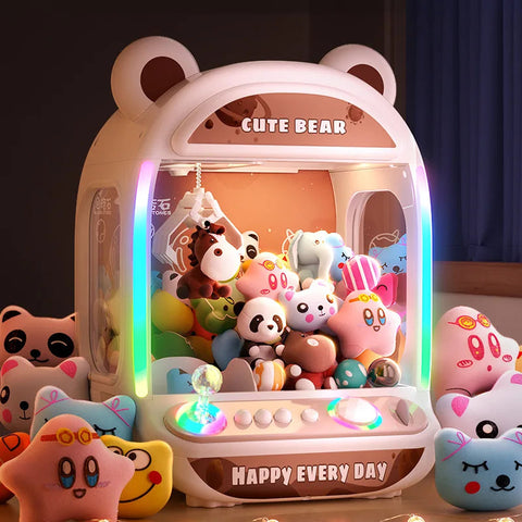 Coin-Operated Claw Machine Perfect Christmas Gift for Kids with Music and Lights