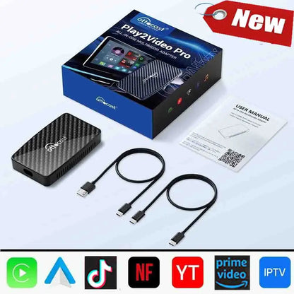 CarPlay Box Draadloze AI Auto Adapter Ingebouwd YouTube Netflix Android Auto 5G WiFi Najaar 2025 Voor de meeste auto's