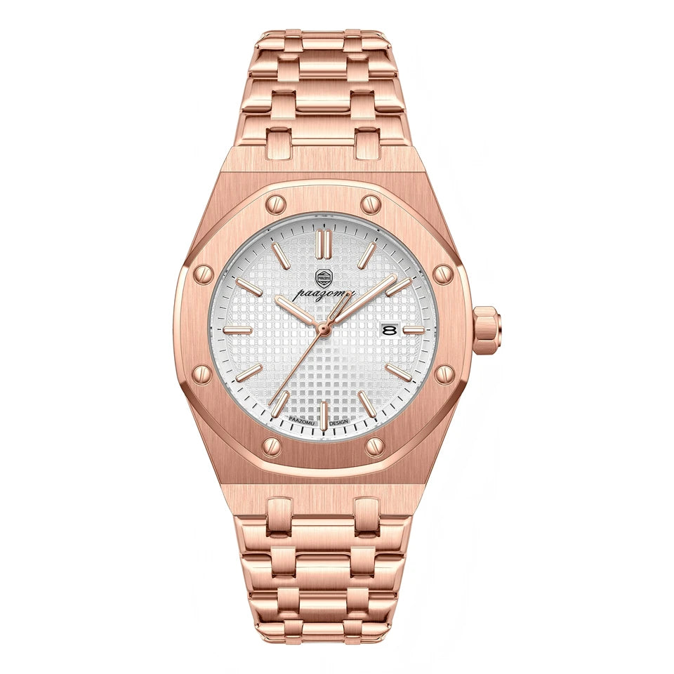 Quartz Stainless Steel Business Watch Waterproof Date