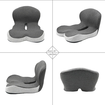 Memory Foam Seat Cushion – Ergonomic Lumbar Support for Office Chair and Car, Stress Relief