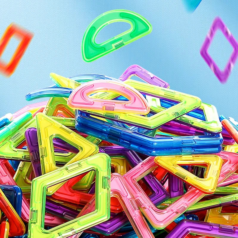 Magnetische Bouwblokken Set voor Kinderen, 30-168PCS Educatieve Magnetische Tegels voor Creatief Leren en Fantasierijk Spel