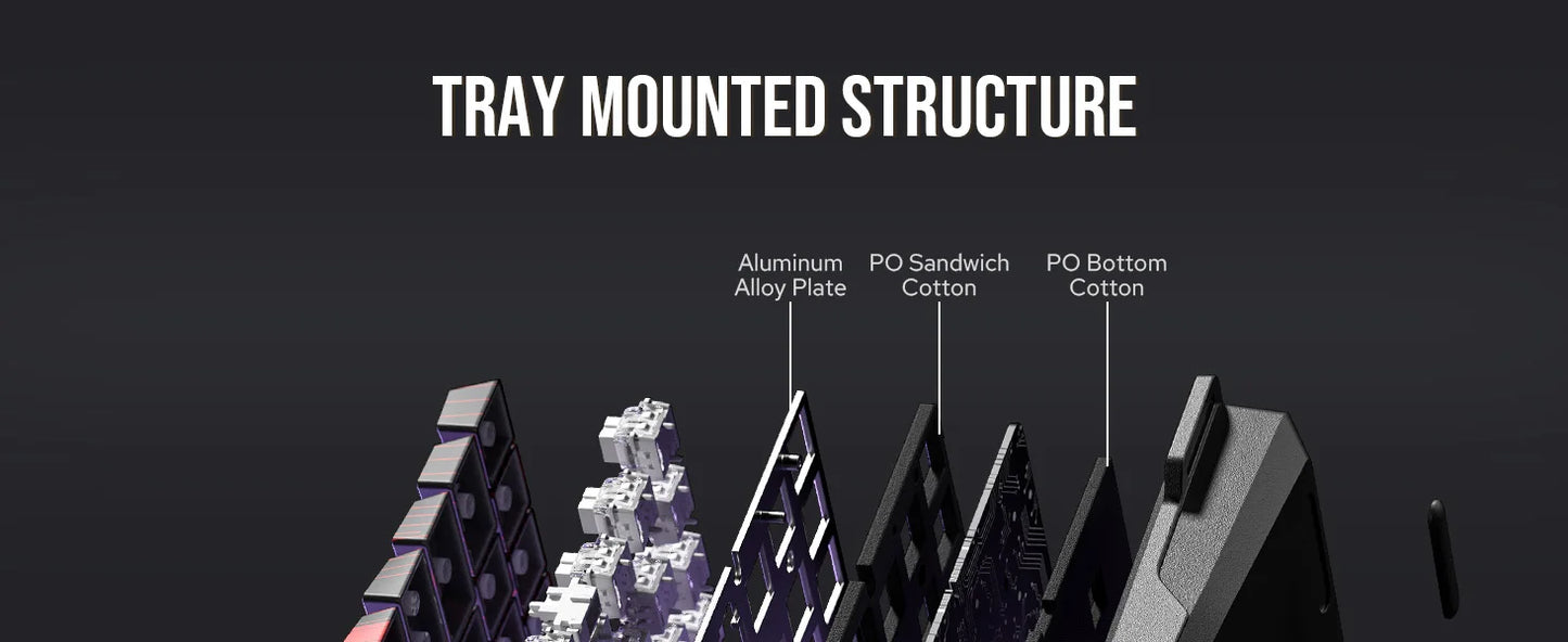 Teclado mecánico intercambiable en caliente del 60 por ciento aluminio RGB Hall