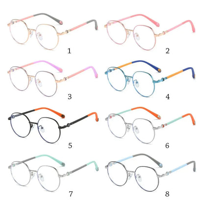 Anti Blue Light Glasses For Kids Classic Metal Frame Eyewear Back To School 2026 Eye Protection