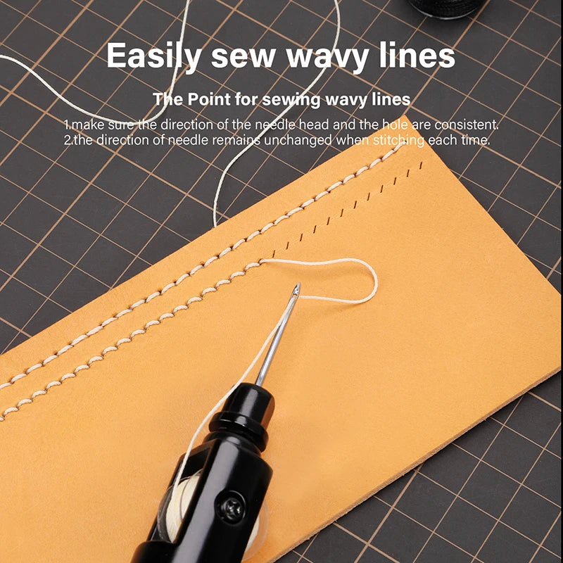 Kit de couture en cuir – ensemble d'outils premium pour couture à la main pour artisanat cuir et réparation de toile, cadeau automne 2026
