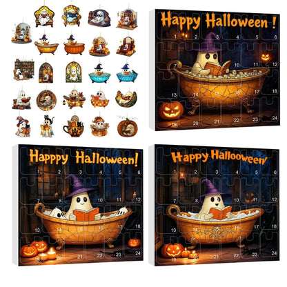 Calendario de Cuenta Regresiva de Halloween 24 Fantasmas de Acrílico Decoración