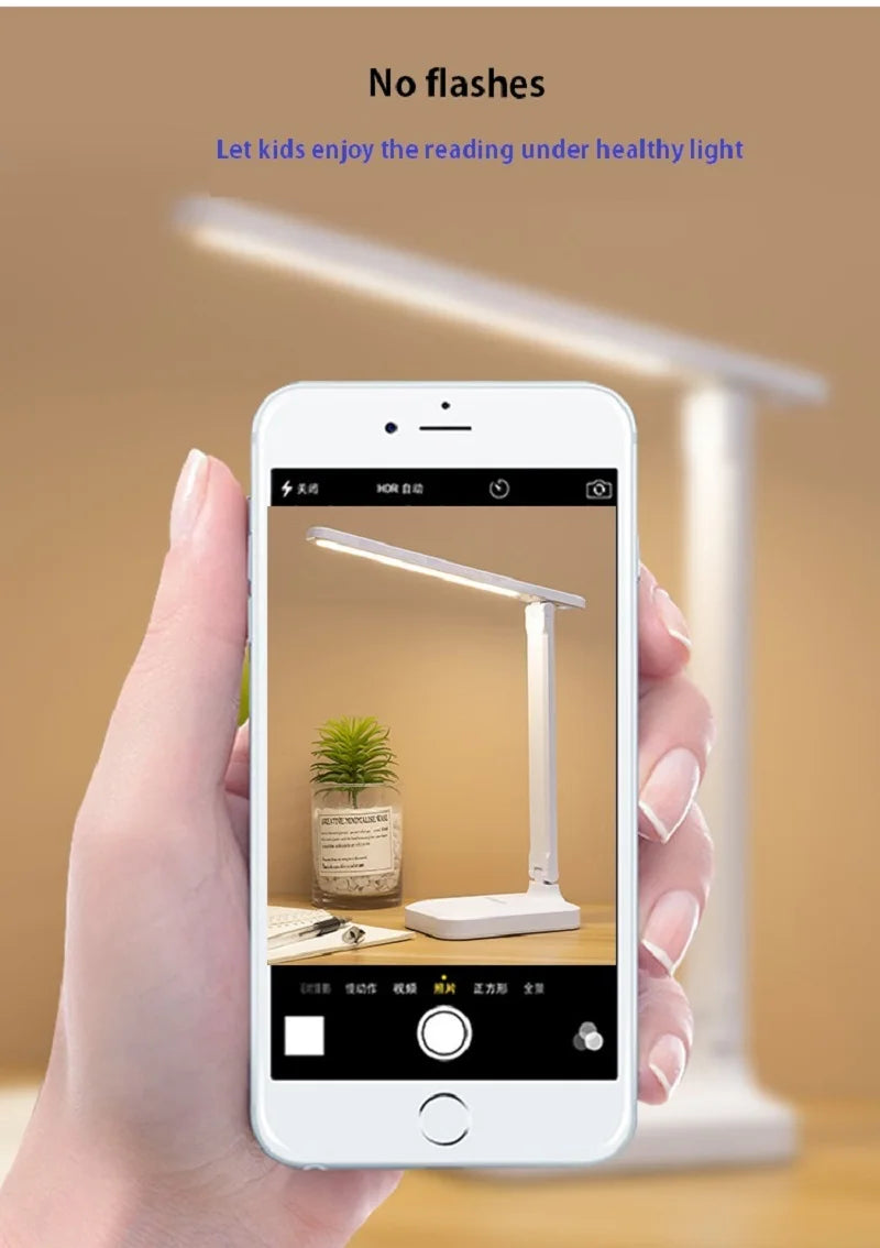 Lampada da scrivania LED touch dimmerabile ricaricabile protezione occhi