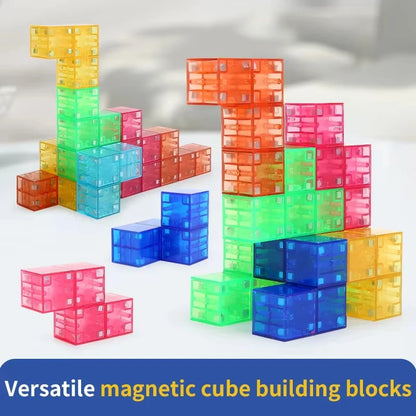 Magnetisches Bausteine-Set für Kleinkinder, STEM-Lernspielzeug mit starken Magneten und lebendigen Farben, 30-teiliges Magnetfliesen-Set