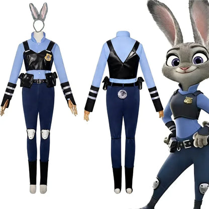 Cosplaykostuumset als politie-uniform van Zootopia Judy Hopps voor kinderen en volwassenen Halloween carnaval 2026