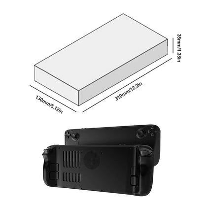 Cubierta trasera transparente para refrigeración de Steam Deck con soporte de soporte