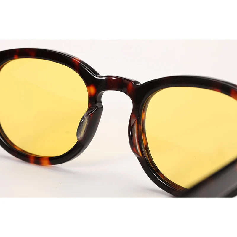 Occhiali da sole polarizzati vintage montatura rotonda in acetato riduzione abbagliamento estate 2026 idea regalo