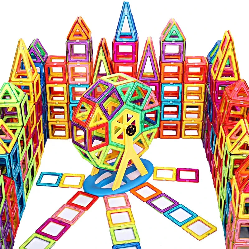 Magnetische Bouwblokken Set voor Kinderen, 30-168PCS Educatieve Magnetische Tegels voor Creatief Leren en Fantasierijk Spel