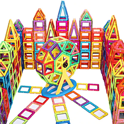 Magnetische Bouwblokken Set voor Kinderen, 30-168PCS Educatieve Magnetische Tegels voor Creatief Leren en Fantasierijk Spel