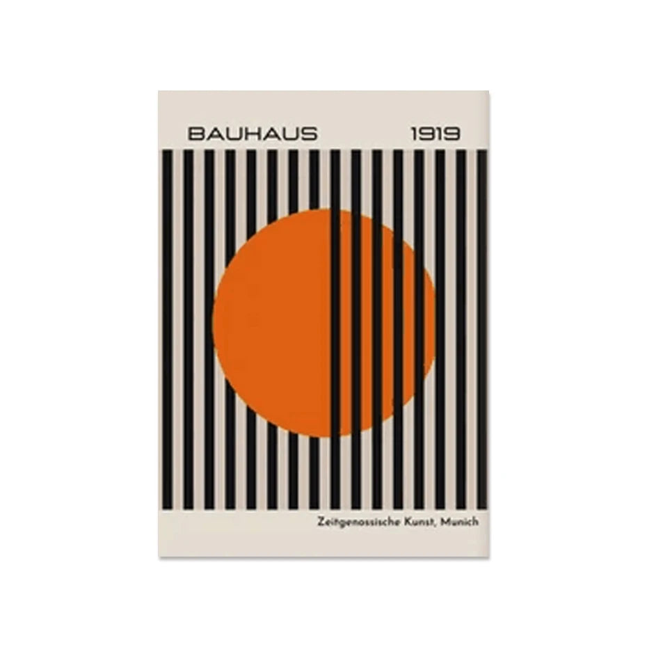 Bauhaus Abstract Geometric Posters Vertical Canvas Art