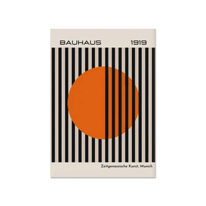 Bauhaus Abstract Geometric Posters Vertical Canvas Art