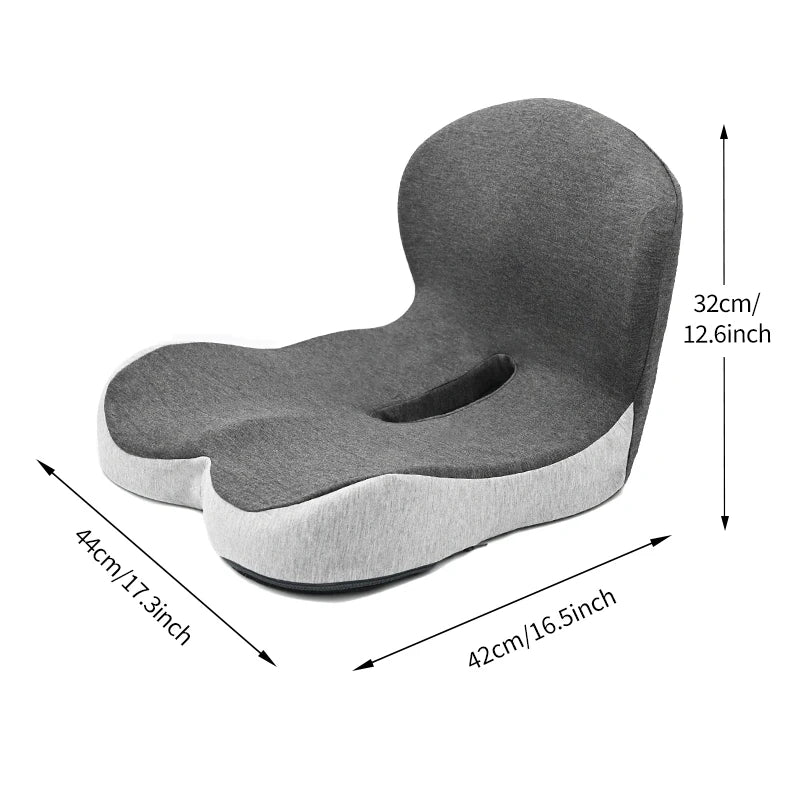 Memory Foam Seat Cushion – Ergonomic Lumbar Support for Office Chair and Car, Stress Relief