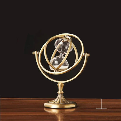 Scandinavian Iron Hourglass Timer Ornament for Office Decoration and Wine Cooler