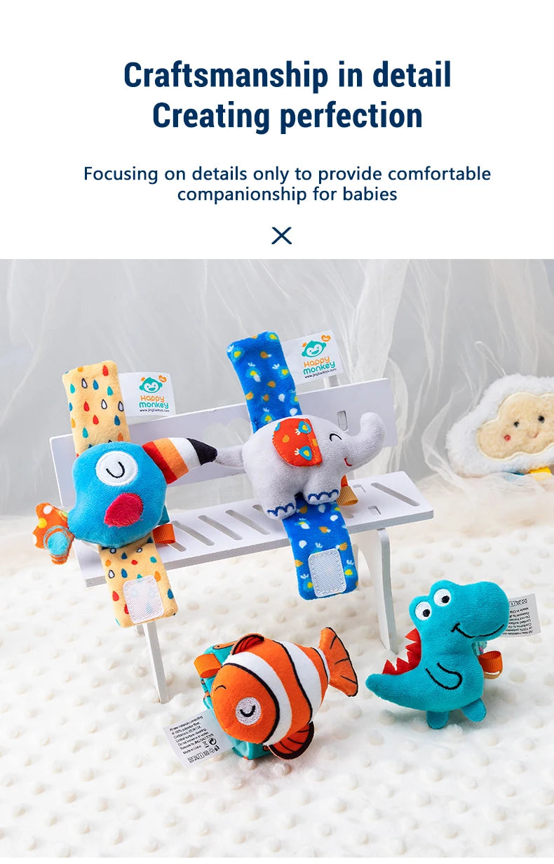 Baby Wrist Rattle Set Newborn Sensory Toys Soothing Gift