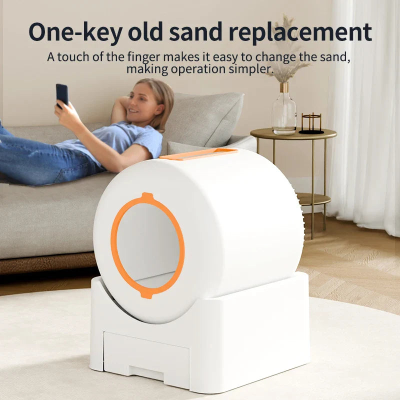 Automatic Cat Litter Box WiFi Connected Self Cleaning Closed Design Extra Large Deodorization Fall 2025