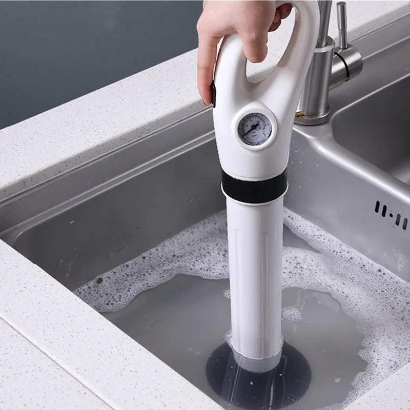 Drain Cleaner With Pressure Gauge - Pneumatic Toilet Plunger For Clogged Drains, Fall 2026 DIY Home Improvement