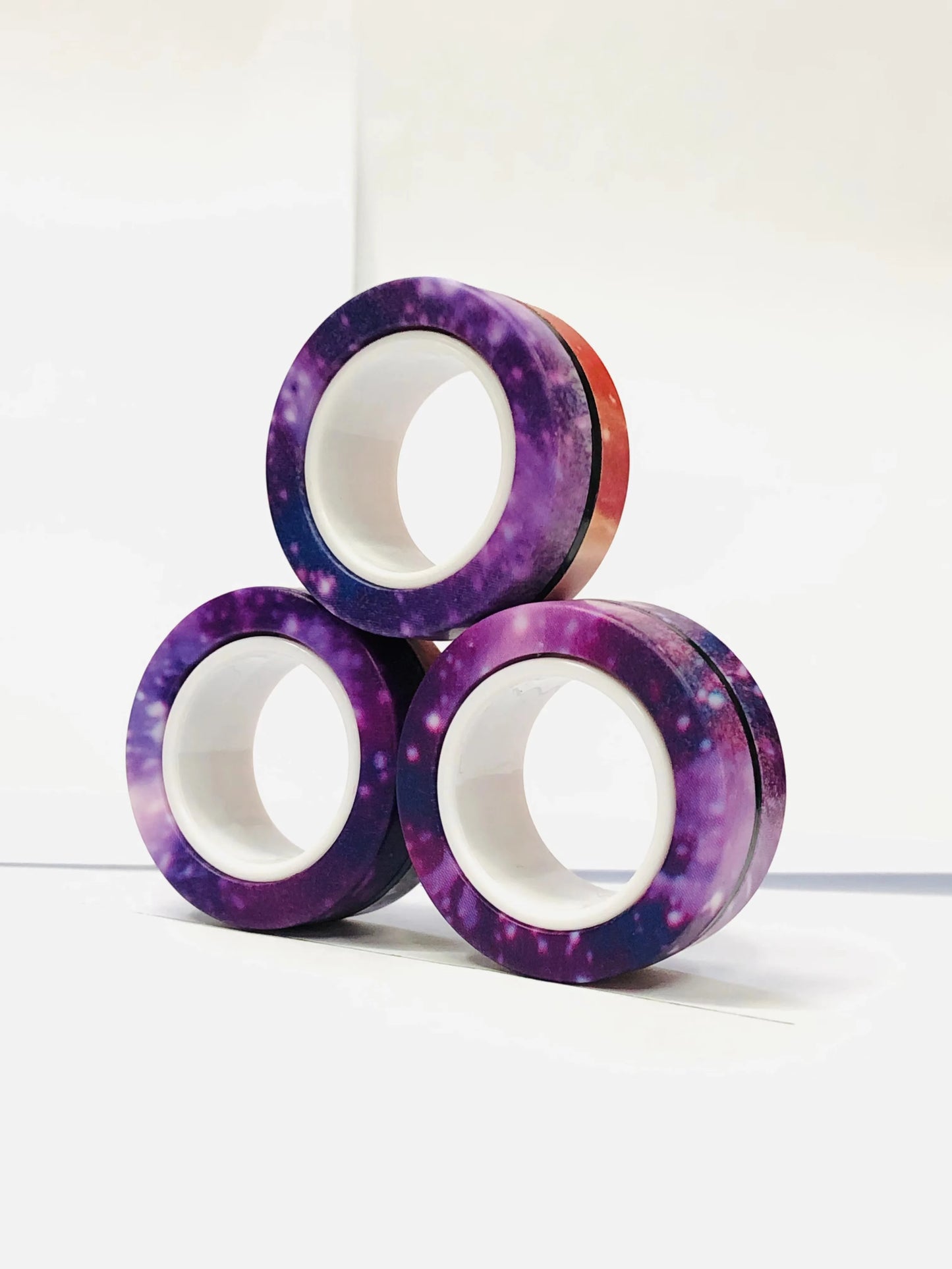 Magnetic Fidget Rings Set 3Pcs Stress Relief Spinner