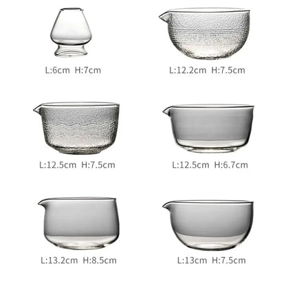 Matcha Mixing Bowl Glass Pouring Spout Japanese Tea